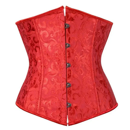 Women Corsets Bustiers Sexy Jacquard Underbust Corset Plastic Bones Korset Basques Shaper Elegant Waist Bustier Top