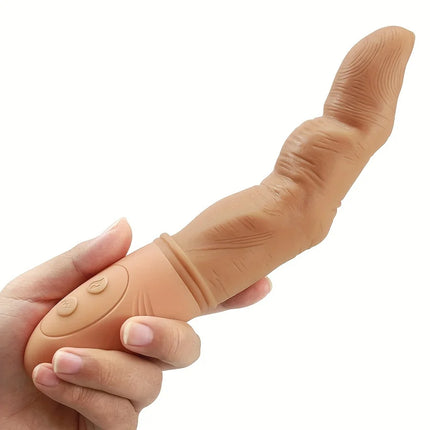 G-spot vibrator, Realistic Finger vibrator with heat, and realistic silicone clitoral stimulation pseudovaginal vibrator