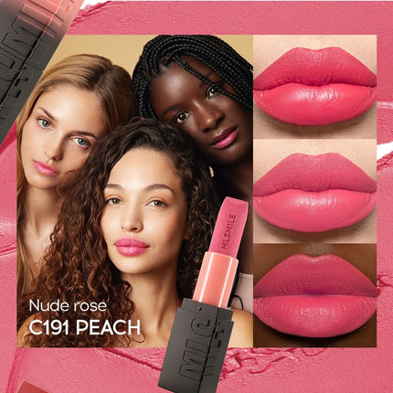 3-Piece Embossed Matte Lipstick Set, Long-Lasting and Hydrating, Easy Application for a Natural Look, Smooth Velvet Matte Finish
