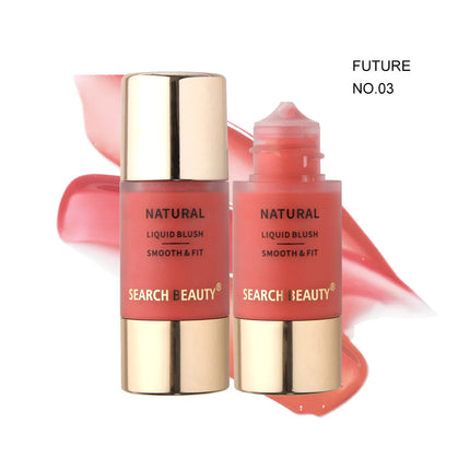 Dewy Natural Liquid Blush, Multi-Use Liquid Blush for Cheeks & Lips, Beginner-Friendly, Watery Pinkish Glow Makeup Effect