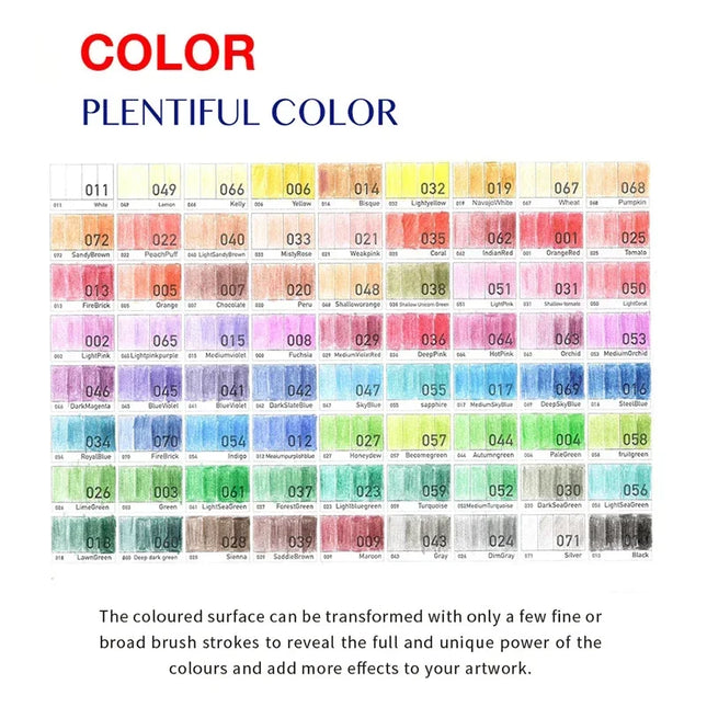 12-72 PCS Wooden Colored Pencils Set Art Supplies For Artist Drawing Writing Back To School Cute Korean Stationery
