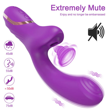 Powerful 20 Speeds Dildo Vibrator Female Clit Sucker Vacuum Clitoris Stimulator Adults Goods Finger Wiggling Sex Toy for Women