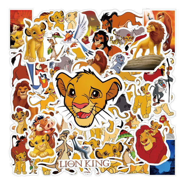Cute lion Party Stickers Cartoon King Graffiti Decals for Kids Laptop Luggage Scrapbook Waterproof PVC Sticker