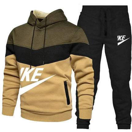 Men Pullover Hoodie Pants 2 Piece Set New Autumn Casual Bicycle Running Jogging Sports Tracksuit