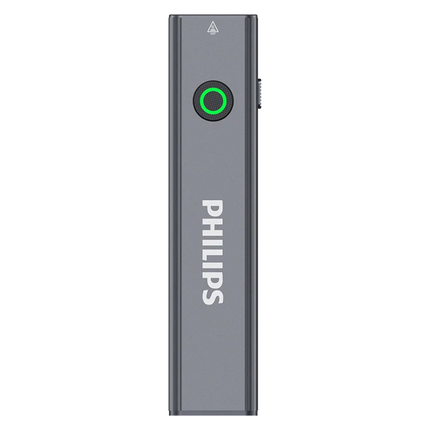Philips New Flashlight 600LM Supports 3 Type Dimming UV light, Red Laser, 365nm Purple Light, COB,Magnetic Function with a Clip