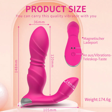 App Vibrators for Women Long Distance Wearable Panties Vaginal Thrusting Dildo Masturbator Anal Butt Massager Sex Toys for Woman