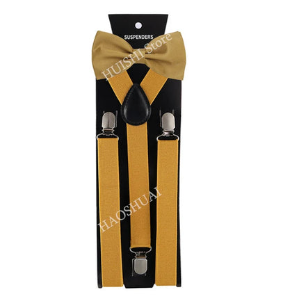 Hot Sale Suspenders Bowtie Sets Mens Women Boys Party Wedding Y-Back Shirt Braces Butterfly Belt Bow Tie Suit Accessories Gift