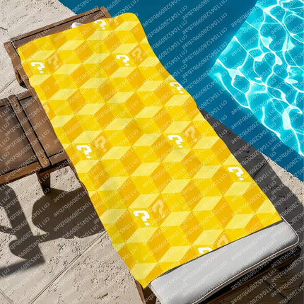 S-Super Towel Large Quick-Drying M-Mario-o Microfiber soft Beach Towel for Travel Fitness Sauna Bathing Camping Kids Gift