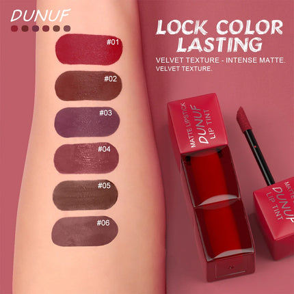 Liquid Velvet Matte Lipstick Long-lasting Waterproof Lip Gloss Lip Glaze Non-Stick Cup Nude Red High Pigment Y2K Christmas Gift