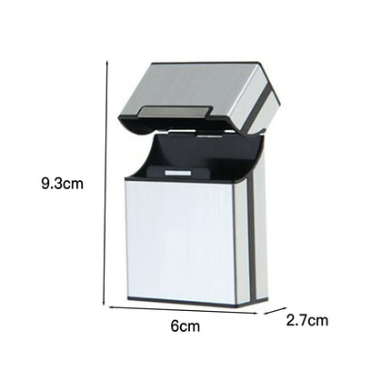 Aluminum Cigarette Case Portable 20 Cigarette Holder Stylish Metal Smoke Storage Box Container for Home & Business Use