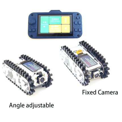 RC Tank Pipeline Inspection Wireless Video Car Track with Camera Maker Teaching ESP32 Scanning Code Networking DIY Program Toys