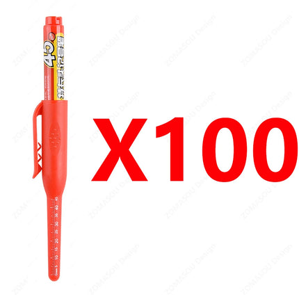 100-1Pcs 45mm Long Nib Head Carpenter Marker Pens White/Black/Blue/Red Hole Marker Pen for Measuring Woodworking Hand Tools