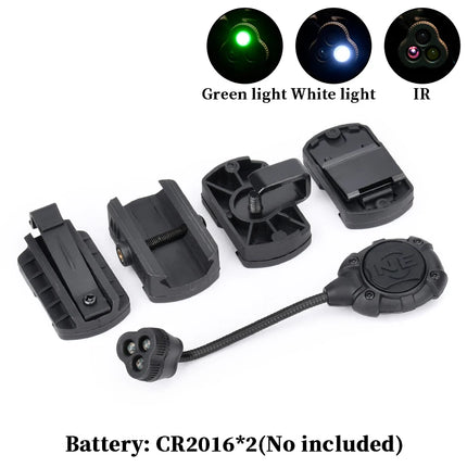 WADSN Airsoft Tactical Helmet Strobe Light 3 Mode IR Green Red LED Fast Helmet Lamp Survival Safety Flashlight for Hunting