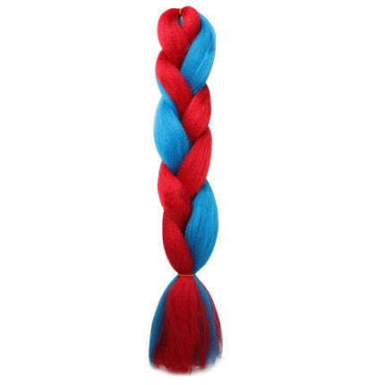 Synthetic Jumbo Braids Hair 24Inch Braiding Hair Extensions Ombre Fake Hair For Crochet Box Braid Blue Purple for Women