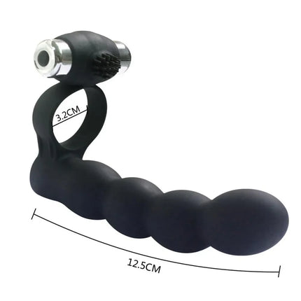 7 Speeds Penis Vibrating Ring Double Penetration Strong Dildo Anal Beads Butt Plug Rabbit Vibrator Clitoris Sex Toys for Couple