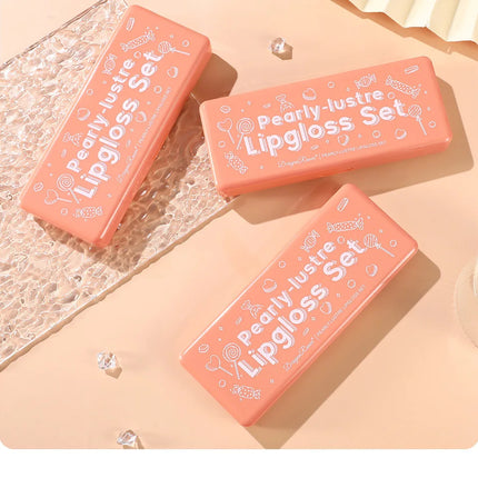 Dragon Ranee 10colors Orange Water Sample Lip Glaze Lipstick Set Moisturizing Lip Gloss Lip Gloss Dye Lipstick lovely set