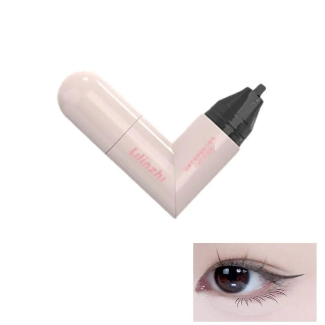 DIY Rotate Eyeliner Stamp Integrated Black Brown Dual-Tip Eyeliner Wing Stencil Waterproof Smudge-Proof Long Lasting Liquid Pen