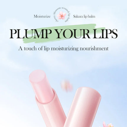 BIOAQUA Sakura Lipstick Moisturizing Lip Balm Nourishing Lip Plumper Anti Cracking Plump Lips Hydrating Lips Skin Care Cosmetics