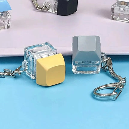 Click Button Fingertip Button Keychain Keyboard Switche ABS Mechanical Switch Keychain Trinket