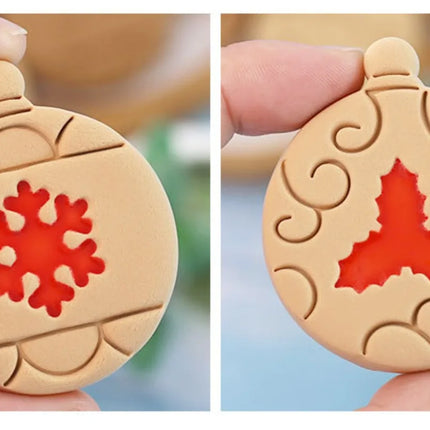 Christmas Cookie Mold Set Creative Baking Tools Holiday Biscuit Cutter Sugar Cookie Shaper DIY Kitchen Accessories for Baking
