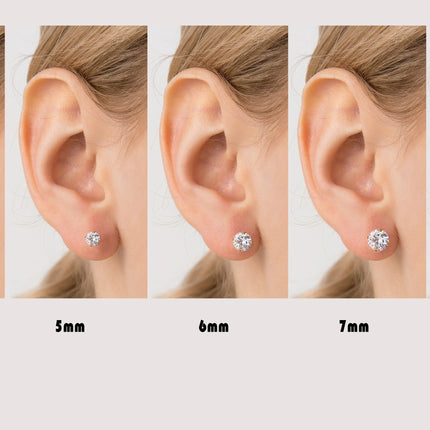 1 piece Medical Stainless Steel Crystal Zircon Ear Studs Earrings Tragus Cartilage Hypoallergenic Screws Piercing Jewelry