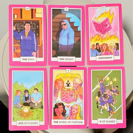 Mean Girls Tarot Deck 12*7cm - Features Regina George, Cady Heron & The Plastics 78 Fully Illustrated Cards