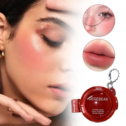 1pcs Lip Cheek Cream Blush Multi Purpose Blusher Natural Nude Makeup Waterproof Long Lasting Matte Finish Beauty Daily Look