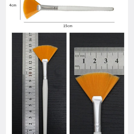 3pcs Practical Facial Brushes Fan Makeup Brushes Soft Portable Mask Brushes Cosmetic Tools for Women Ladies Girls