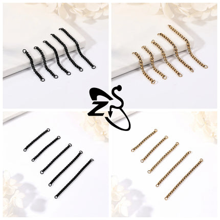 ZS 1 Piece Stainless Steel Nose Chain 32MM-50MM Bridge Piercing Sharp Cone Tassel Dangle Nostril Piercings Jewellery Accessories