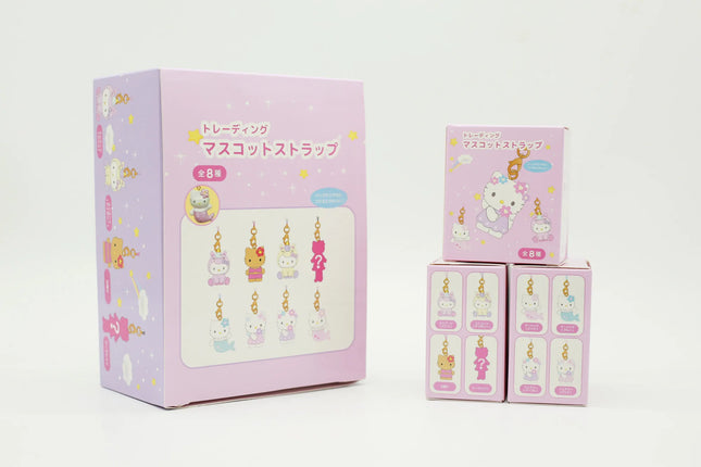 Sanrio Hello Kitty Blind Box Toys Cute MIni Black Skinned Long Legs Unicorn Mermaid Kt Cat Doll Pendant Toys Collect Ornaments