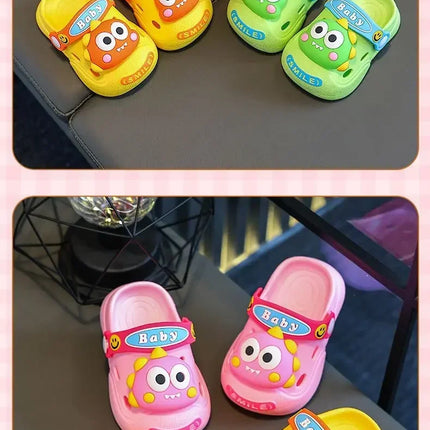 2025   Children's Slippers Cute Cartoon Girls Boys with Soft Soles Baby Bags Perforated Shoes Home and Baby Sandals***