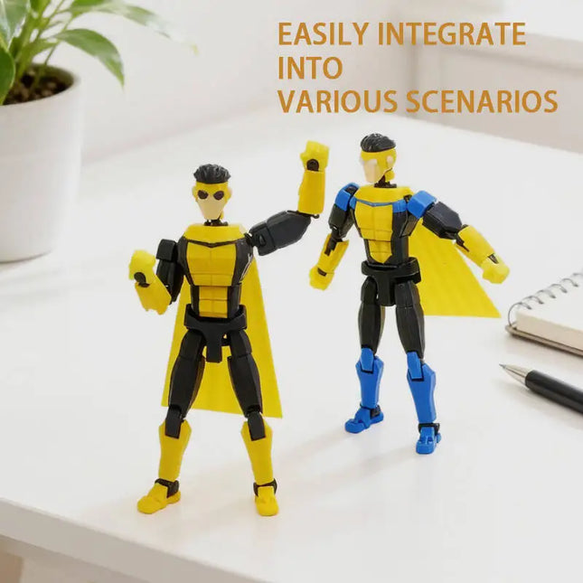 3d Printed Blue-Masked Invincible T13 Dummy13 Multi-Jointed Movable 3d Printed Shapeshift Toys Action Figure Custom Toy