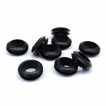 25pc ID 8/10/12mm Wire Cable Protect Rubber O Ring Oil Sealing Grommet Gasket Hole Shim Washer Black White Two-sided Double Face