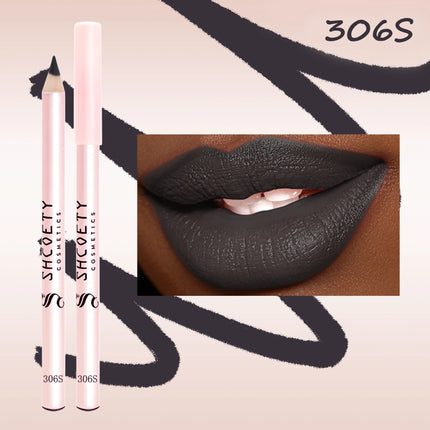 Matte Lip Liner Pencil Set of 12 Nude &Brown Shades Highly Pigmented Smooth Velvet Finish Long-Lasting Waterproof & Smudge-Proof