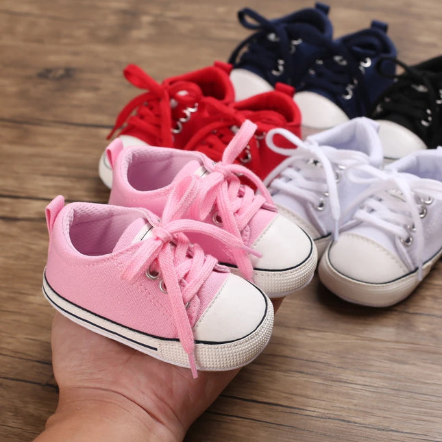 0-18months Unisex Baby Sneakers Anti-Slip Soft Flat cute Sole Prewalker Shoes for Baby boys girls