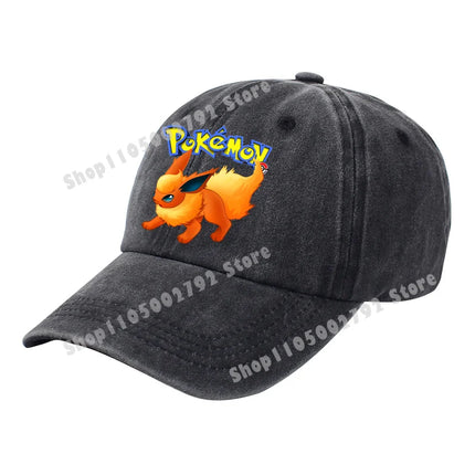 Pokemon Baseball Caps Pikachu Kawaii Anime Figures Sunshade Hats Summer Outdoor Parent-Child Sunhat Trendy Duck Tongue Cap Gift