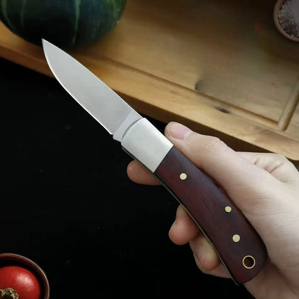 New Outdoor Foldable Wooden Fruit Knife for Home Kitchen, Portable Peeler for Fruits and Vegetables, Compact Travel Fruit Peeler
