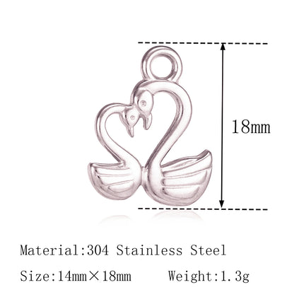 3Pcs Lipstick/Martini Wineglass/Ballet Girl Charm Fashion Stainless Steel Pendant DIY Exquisite Necklace Bracelet Jewelry Making