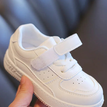 Tenis Sneakers Kids Spring/Autumn New Boys Girls Sports Shoes Casual Board Shoes Leather Soft Soled Children Small White Shoes