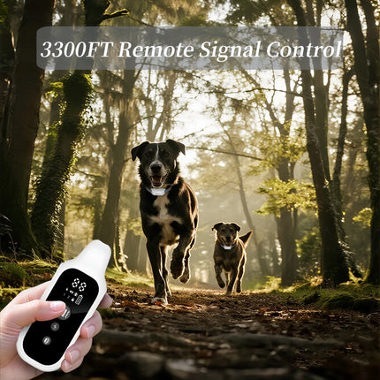 3300FT Electric Dog Training Collar Dog Anti Bark Waterproof Rechargeable Pet Remote Control For All Size Shock Vibration Sound