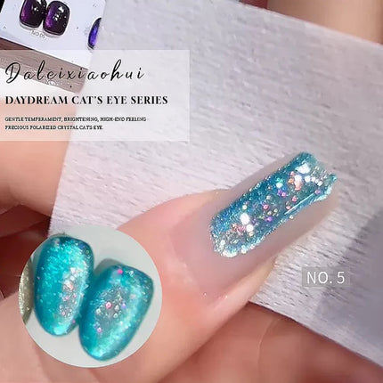 1-6PCS Popular Winter Internet Celebrity Hot-selling Northern Lights Cat Eye Magnet Gel Nail Polish Nail Art Nail Supplies