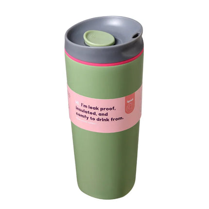 Simple Stainless Steel Vacuum Flasks Mug Insulated Coffee Cup Leakproof Lid Travel Silent Base Thermos Cups Thermal Water Bottle