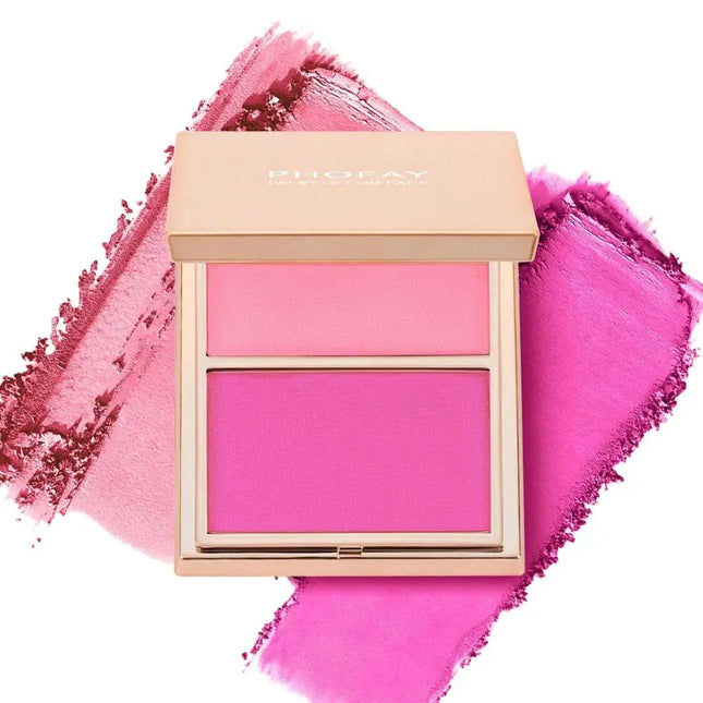 Two-tone Long-Lasting High Color Rendering Face Makeup Natural Matte Blush Cream Waterproof Facial Coverage Powder Blusher Cream