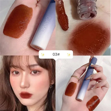 Lipstick Set 5 Colors Matte Long Lasting Waterproof Non-Stick Cup Lip Glaze Not Easy To Fade Red Lips Lip Tint Cosmetic Makeup