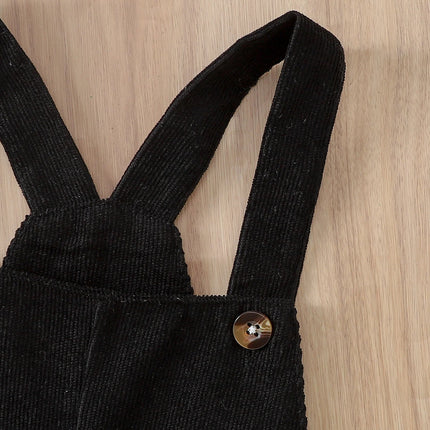 Winter Corduroy Overalls Warm Fluffy Baby Toddler Cartoon Decorated Loose Fit Home Out ection Windproof door Cold Prot Warm