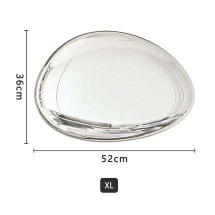 Creative Imitation Stainless Steel Pebble Wall Water Droplet Decor Artwork Hotel Light Luxury Pendants Living Room Wall Decor