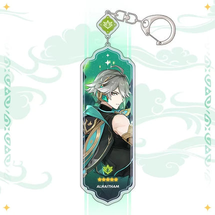 Anime Keychain Linnea Flins Durin Mualani Furina Arlecchin Key Chain Accessories Genshin Impact Cute Bag Pendant Key Ring Gift