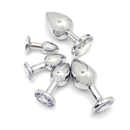 5 Size butt plug Metal anal plug Jewelry base beginner to expert G-point massage dildos adult women toys adult men toys