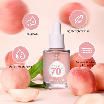 Peach 70% Niacinamide Serum Moisturizing Prevent Dryness Facial Essential Oil Increasing Elasticity Smooth Soften Skin Care 30ml