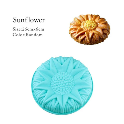 3D Shape Random Color Silicone Pastry Cake Mold DIY Baking Dessert Mousse Cake Baking Tools Art Cake Baking Tray Tool Model